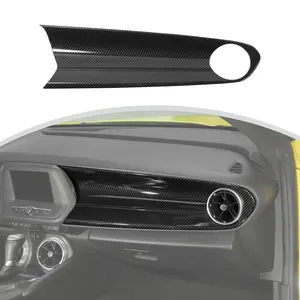 Center Console Co-Pilot Dashboard Panel Cover Trim for 2016+ Chevy Camaro, High-Quality ABS Car Interior Accessory with Carbon Fiber Look, Laser-Cut Fit, DIY Installation Auto Parts Accessories