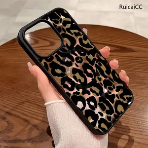 Premium Magnetic Phone Cases for iPhone11/12/13/14/15/16//17/Air/promax/Plus Brown leopard print y2k cased MagSafe Ready, Anti-Fall, Springtok and Ultra-Thin Design | Perfect for Everyday Use Protector Aesthetic Screen Protector