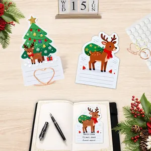 YOOMA Cute Xmas - Inspired Sticky Notes - A Great Gift, Schedules,100-Pack with100pcs Stickers+3pcs Mental Note Card Clip, Notepads,  Adorable Shapd Sticky Notes - Perfect for Organizing Tasks,Festive Christmas - Themed Sticky Notes Set