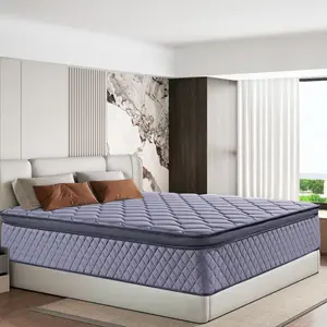 King Size Mattress,10Inch Hybrid Mattress in a Box with Gel Memory Foam,Individually Wrapped Pocket Coils Innerspring,Pressure-Relieving and Supportive. Comfy Grey Purple queen size mattress queen size mattress queen size mattress