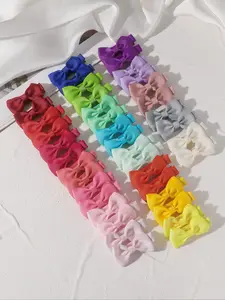 20pcs Mini Macaron Color Pretty Bow Hair Clips, Cute Woven Design, Safe Non-Damaging, Perfect for Daily Wear & Holiday Gifts, Hair Clip Set