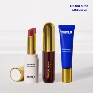 VIOLETTE_FR Prep & Berry Lip Set - Bisou Balm Sheer Matte Lipstick + Lip Nectar Hydrating Lip Stain + Balm Amour Nourishing Lip Treatment