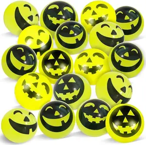Glow in The Dark Jack-O-Lantern Bouncing Balls, Pack of 12, 1.75" High Bounce Balls for Kids, Trick or Treat Supplies, Glowing Party Favors and Goodie Bag Fillers for Boys and Girls