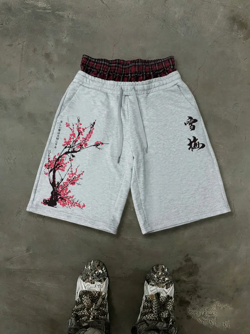 patchwork sweat shorts - TikTok Shop
