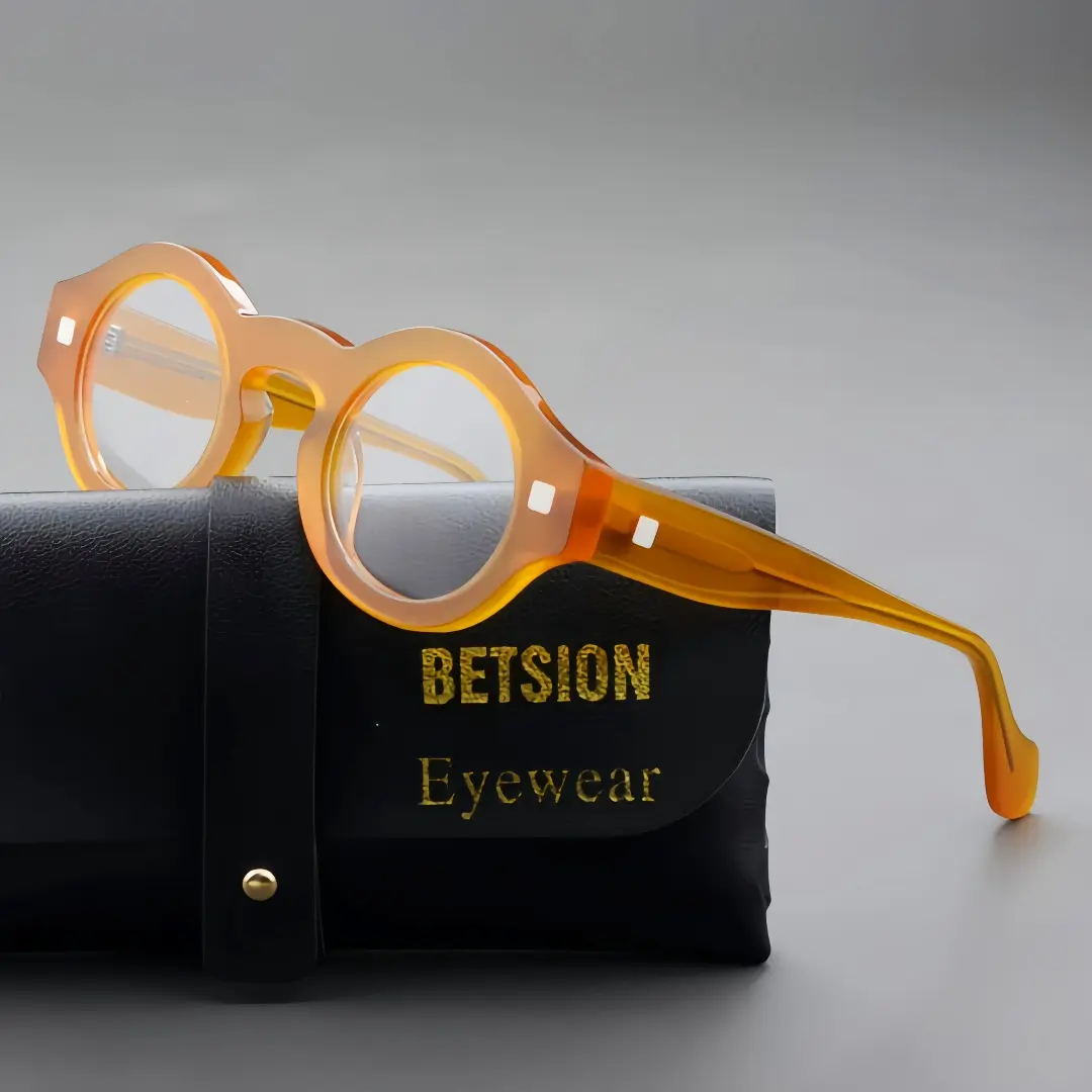 Thick Frame Acetate Vintage Japanese EyeGlasses Frames Retro Unisex Full Frame Fashion Eyewear Trendy Classic Style in Multiple Colors