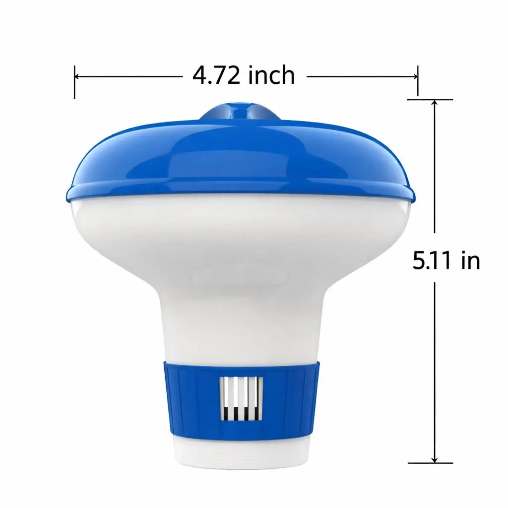 Floating Chlorine Tablet Dispenser for Pool, Adjustable Flow Control Floating Chemical Floater, Fits 1–3 Inch Tablets, Durable Leak Resistant Design for Spa Hot Tub Pool Maintenance