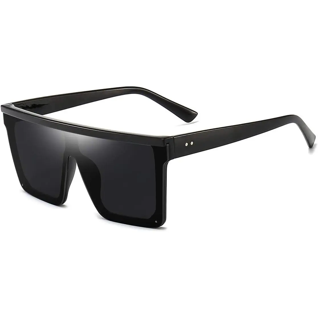 Square Oversized Sunglasses for Women Men Fashion Flat Top Big Black Frame Shades