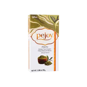 GLICO.JP Pejoy Matcha Cream Filled Cookie Sticks  - Pocky's Friend, 1.97oz