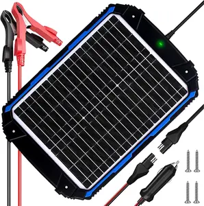 20W 12V Solar  Trickle Charger & Maintainer PRO, Built-in Intelligent MPPT Controller,  12 Volt 20 Watt Solar Panel  Kits for  Marine RV Trailer Boat Automotive