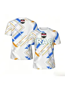 Iraq Flag Graphic Mens Football Jersey Fashion National Emblem 3D Printed Sports T Shirt Casual Oversized Breathable Tees Tops