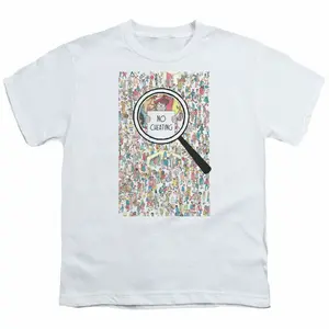 Where's Waldo No Cheating Kids Youth T Shirt Licensed Book Cartoon T-Shirt All Colors, Gift for Women Men, Made In USA, US Size S-6XL, 100% cotton, Classic Fit, Unisex T-Shirt