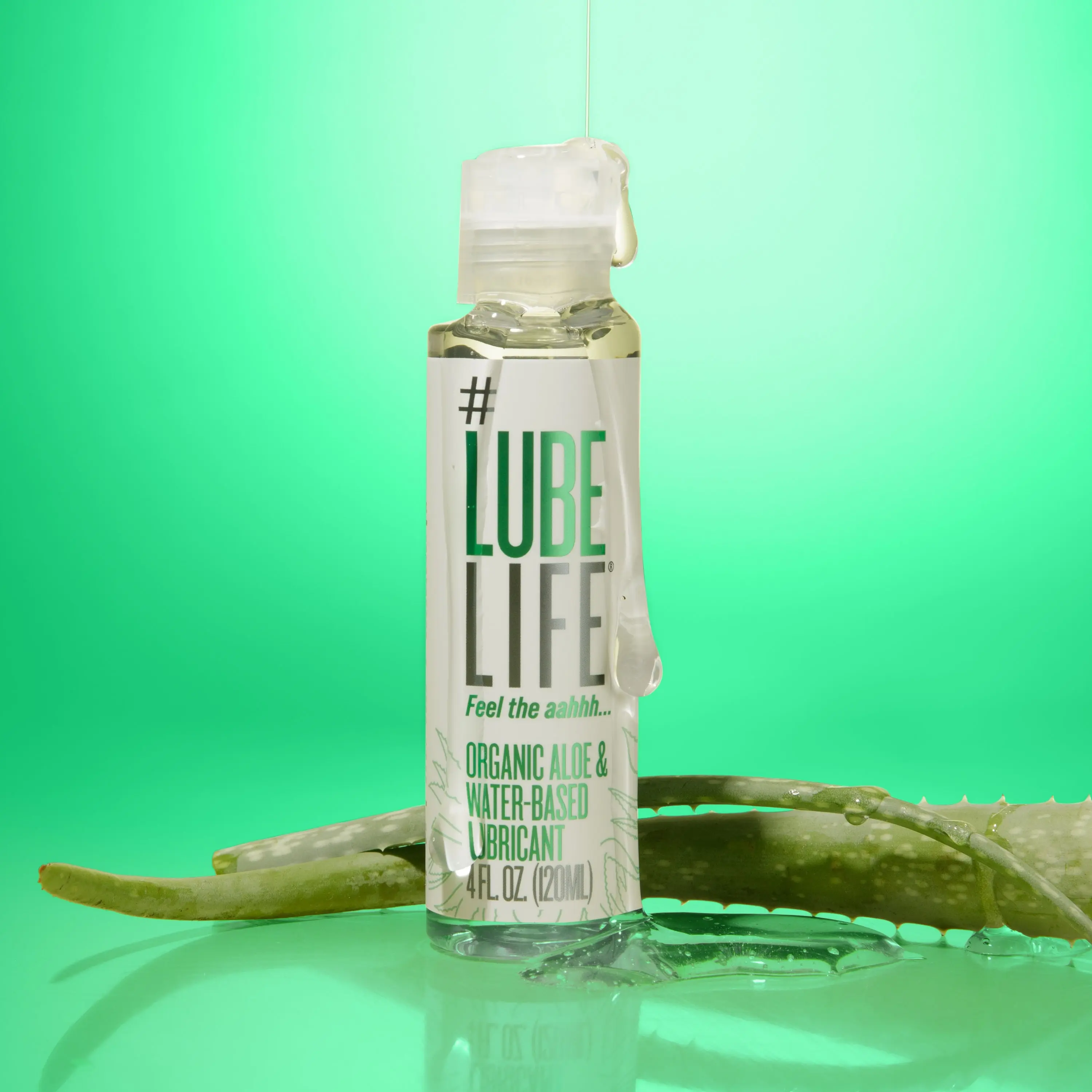 LubeLife - Organic Aloe Vera Water-Based Lubricant — pH Balanced Formula (8 oz)