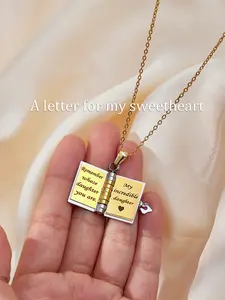 My Little Star Book Necklace for Daughter / Son, Birthday Day Gift Graduation Jewelry of Love