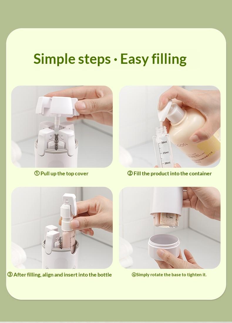 4 In1Travel Dispenser Portable Leak Proof