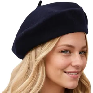 Women's Beret Hats -   Blend Winter Cap, 70%  All-Season Soft Beret Hats for Women (Multi-Color)