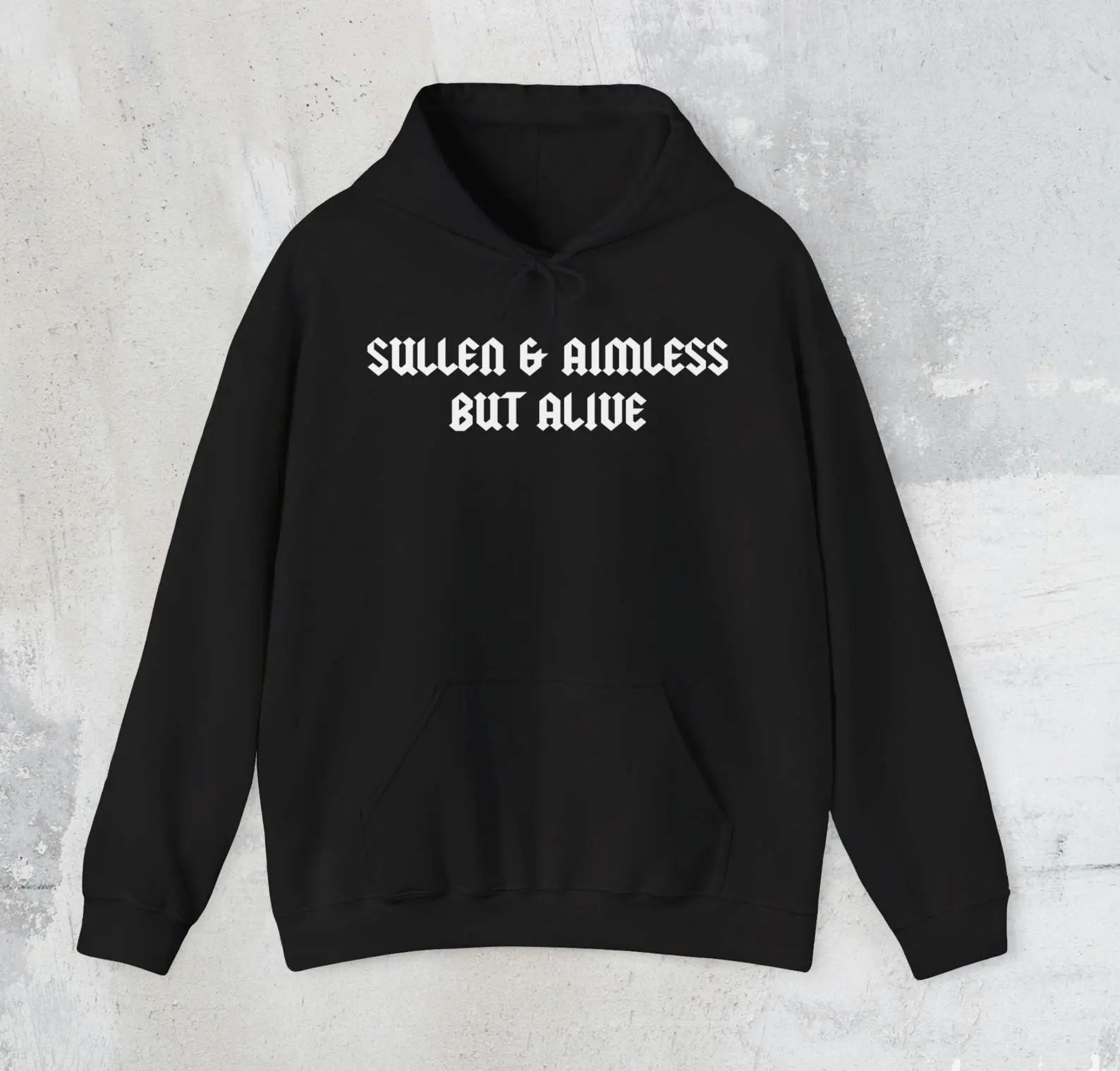 Unisex Shirts/Sweatshirt/Hoodie - Sullen And Aimless But Alive - Sarcastic Shirt, Funny Shirt, Witchy Shirt, Lesbian Shirt, WLW, Sapphic Cotton Crewneck Sweater Womenswear Tops Women Lady