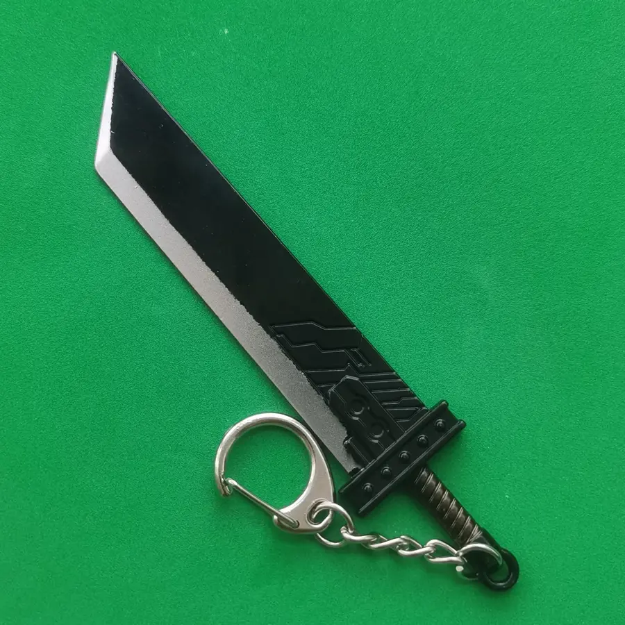 FF7 Cloud Strife Buster Sword Zinc Alloy Keychain, Stylish Keyring for Car Keys, Festive & Party Cosplay Accessory, Gift Keychain