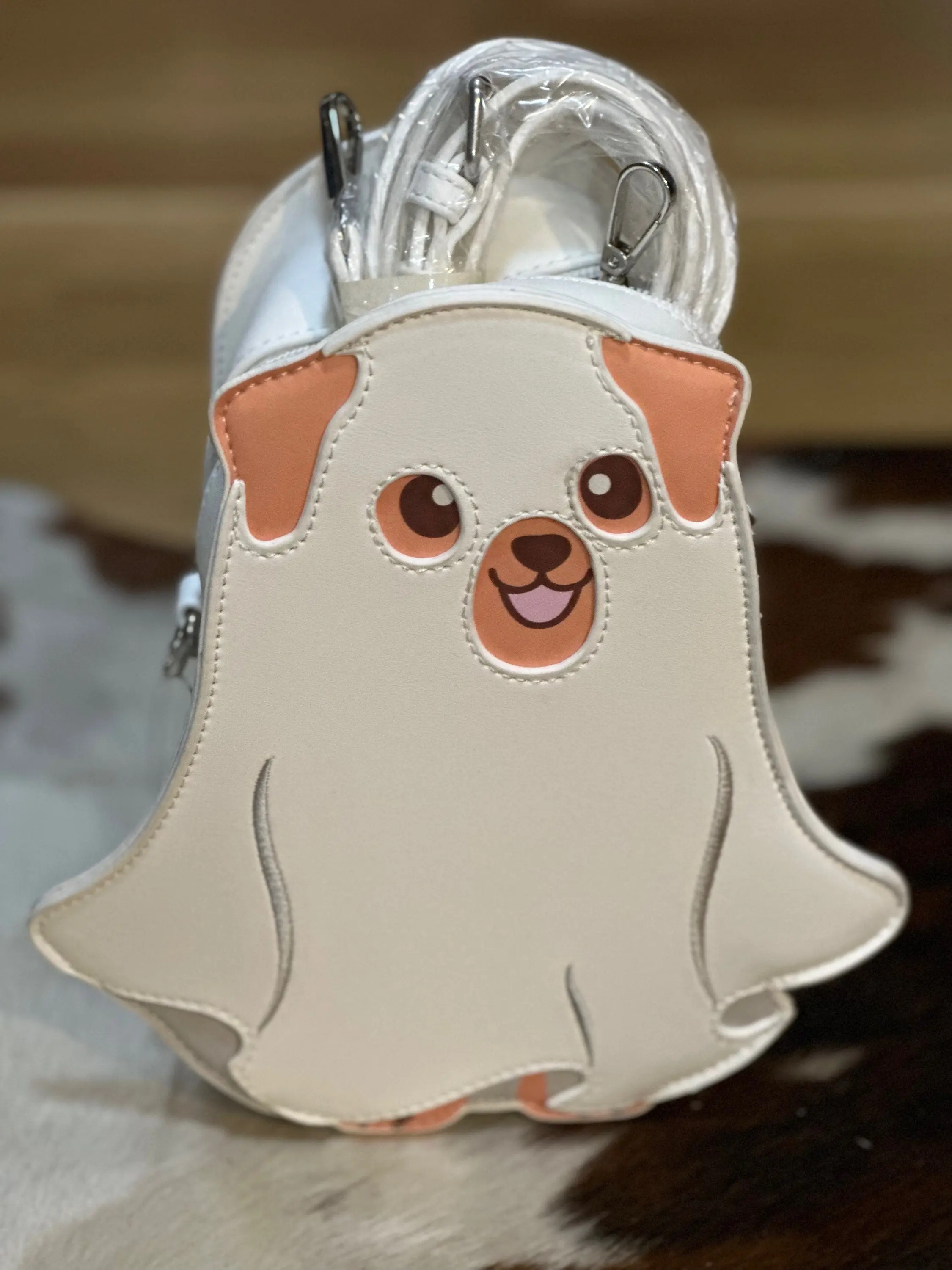 Glow in the dark ghost dog purse