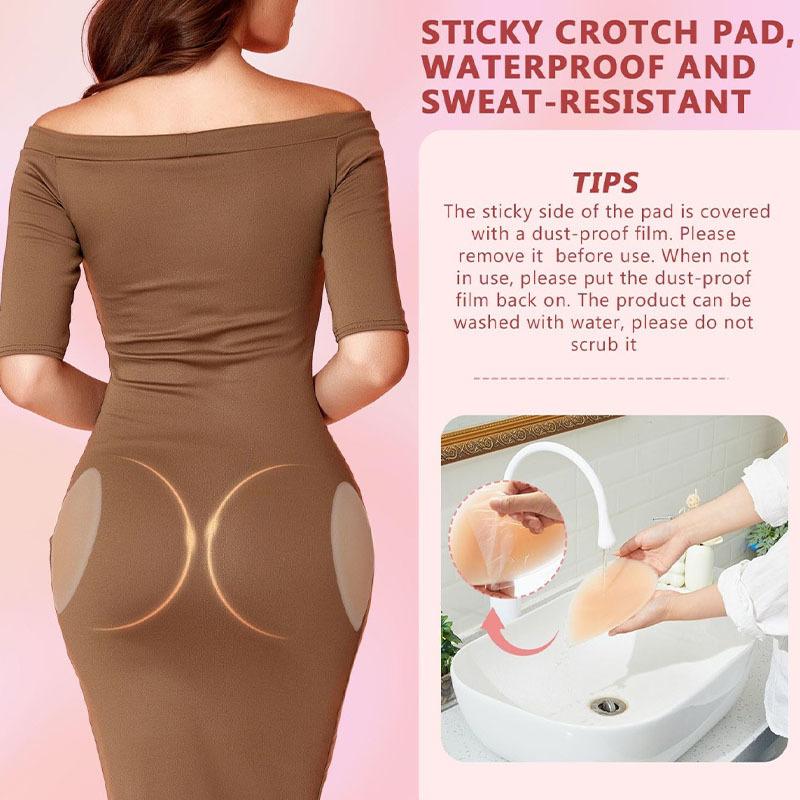 4 PCS Silicone Hip Pads for Women – Reusable Butt Enhancer with Adhesive, Hip Dip Corrector, Non-Slip Shapewear for Instant Hourglass Figure