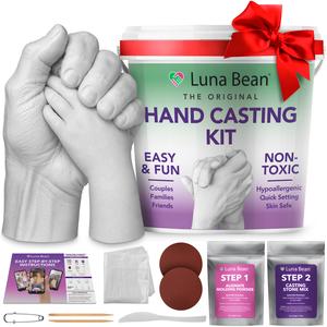 Luna Bean Original Hand Casting Kit – Couples & Family Keepsake, Father’s Day, Gift for Dad, Anniversary Gift