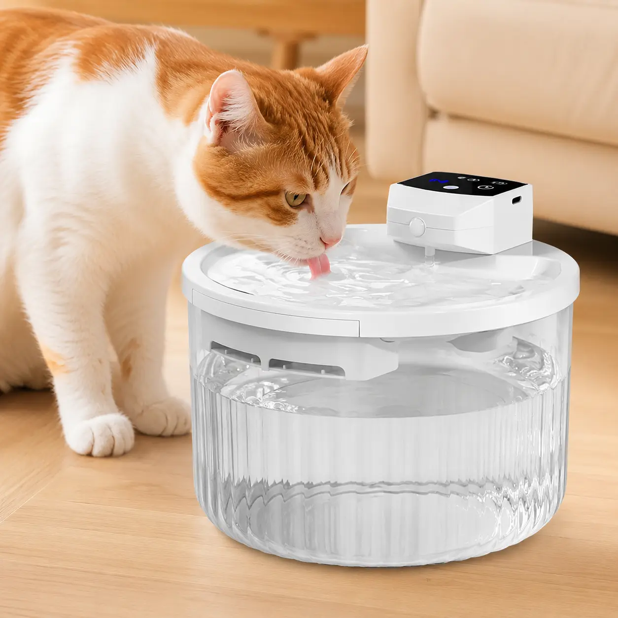 3L Wireless Smart Pet Water Fountain with Motion Sensor & USB Rechargeable Pump