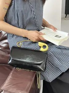 Stylish Summer Women’s Safety Pin Small Crossbody Bag, Fashionable Crossbody Bag, Korean Fashion Trendy Chain Handbag, Casual All Seasons Accessory