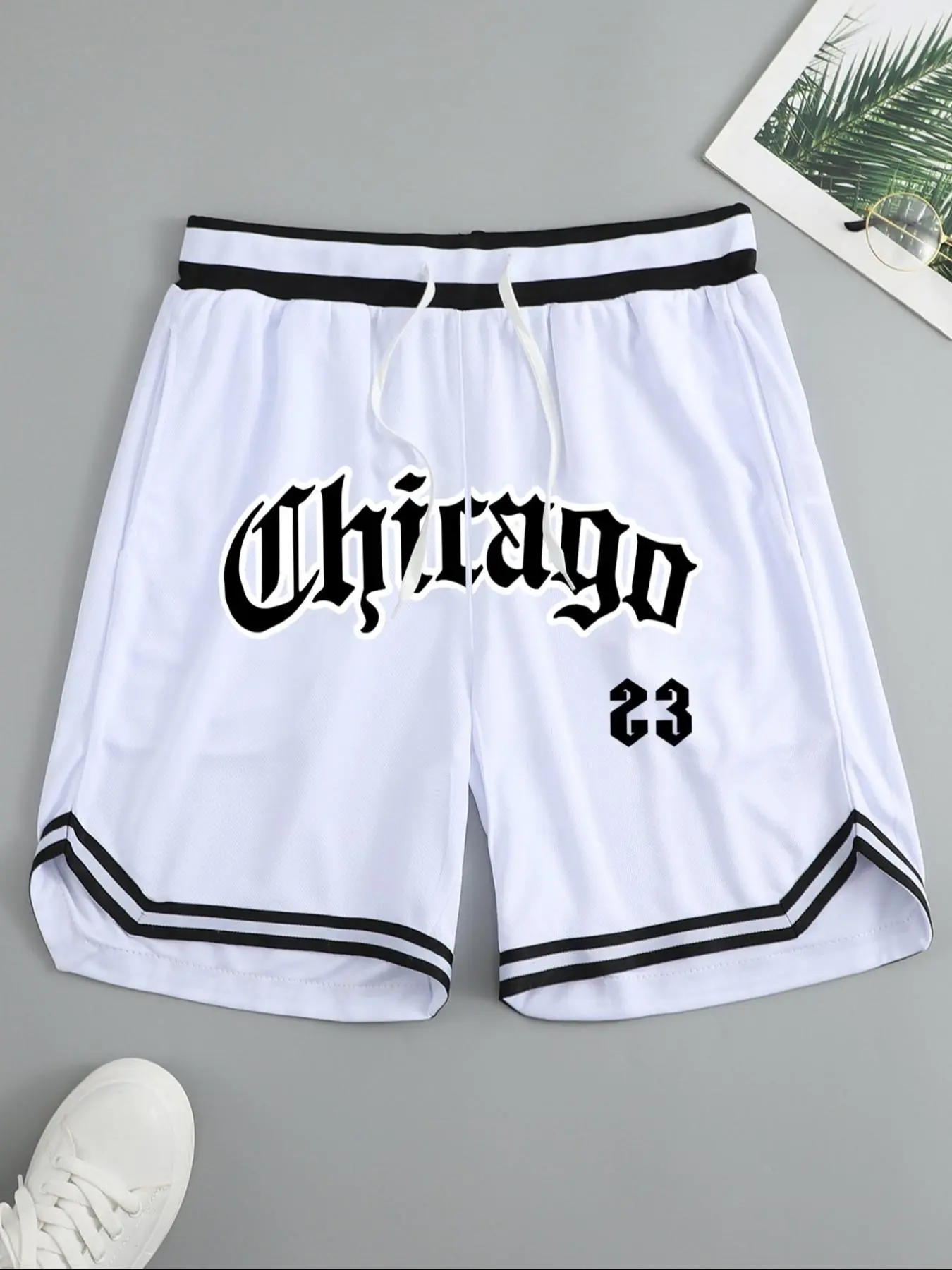 Men's Letter & Number Print Jersey Basketball Shorts, Breathable Quick Drying Shorts, Loose Casual Gym Shorts for Summer, Men's Bottoms for Daily Wear, Athletic Shorts, Gym Clothes Workout