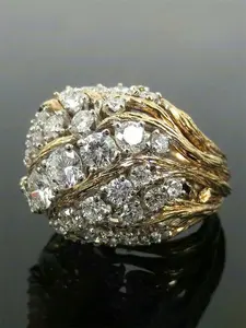 1 PC Romantic Cubic Zirconia Ring For Women For Wedding Engagement Anniversary Party Jewelry Valentine's Day Gift Trendy Jewellery Accessories