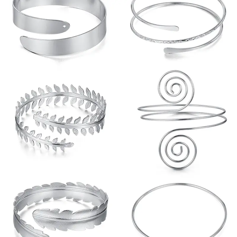 Simple Mixed Geometric Design Arm Cuff Bangle, Mixed Texture Cuff, 2025 New Style Fashionable Arm Cuff for Women & Men, Trendy All-match & Exquisite Jewelry for Birthday Gift, Stainless Steel Bracelet, Stackable Bracelets, Trendy Jewellery Accessories