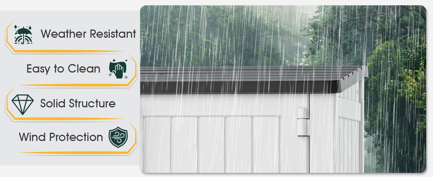 LHBCRAFT  outdoor Resin Horizontal Storage Shed Multifunctional Use, Easy to Install, Large Storage , WeatherResisfant , springtokEasy Clean , Lockable Door outdoor Resin Horizontal Storage Shed,Christmas gift