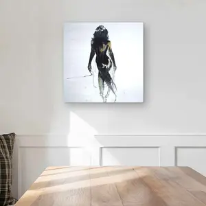 Begin Home Decor C1MP1616YGLO3S 16 x 16 in. Abstract Back View Woman Silhouette Metal Print Wall Art - Bedroom