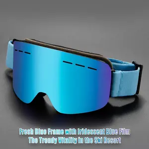 Dual-Layer Polarized Anti-Fog Cylindrical Ski Goggle Set, Outdoor Mountaineering UV-Protective Windproof & Snowproof Goggles