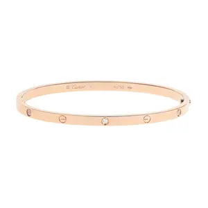 Pre-owned Cartier Love Small Model Bangle Bracelet Size 18