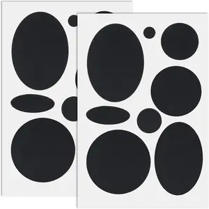16 count Puffer Down Jacket Repair Patch Kit, Black Nylon Fabric Repair Patch Self Adhesive  Stick  Patches Tape for Coat Clothing Tent Sleeping Bags Ski Pants Holes Fixing Round