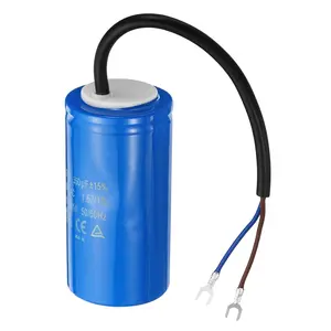 CD60 Run Capacitor, 350uF 250VAC 50/60Hz Motor Starting Capacitor with 2 Wires for Motor Starts Running