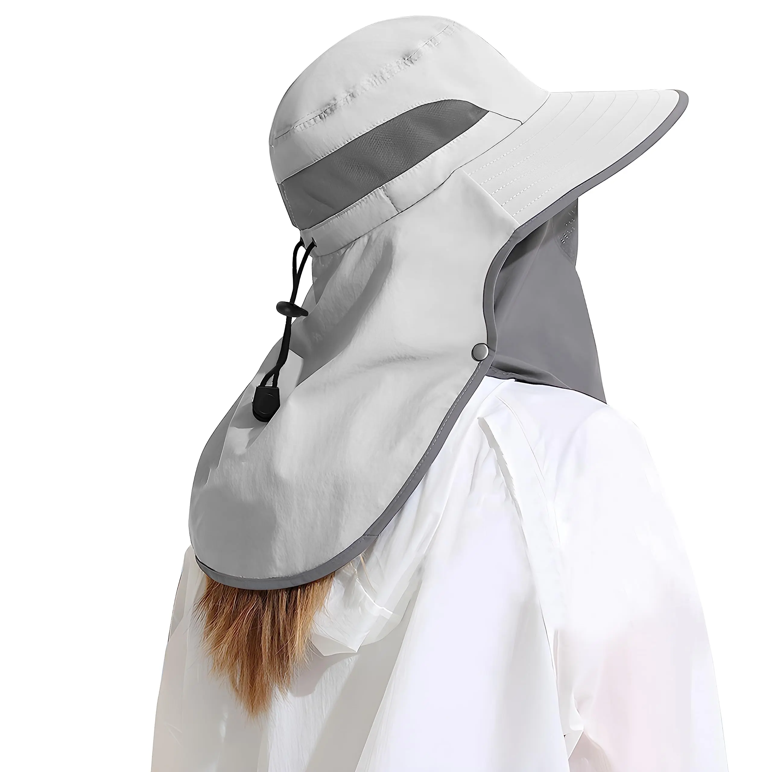 Outdoor Sun Hat Detachable Neck Face Flap Upf 50+uv Protection Visor Fishing Hats With For Men & Women