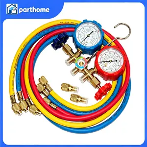 R410A R22 Manifold Gauge Set AC A/C 5FT Color Hose Air Conditioner HVAC 59'' New
