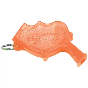 Storm All-Weather Safety Whistle, The Loudest Waterproof Design for Outdoor Survival, Solid High-Visibility Orange