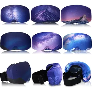 6 Pcs Ski Snowboard Goggle Cover Sleeve, Goggle Cover Microfiber Protective Lens Scratch Dust Protection for Travel Apres
