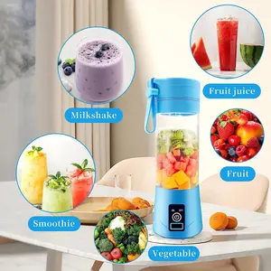 Portable Blender Cup Juicer USB Rechargeable Fruit Smoothie Shaker Mixer 380ML