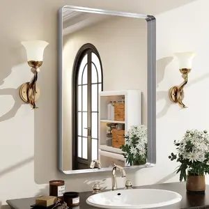 24x36 or 22x30 Inch Wall Mirror for Bathroom, Aluminum Alloy Frame Rectangular, Horizontal or Vertical Mounting, Farmhouse Decor for Living Room Bedroom