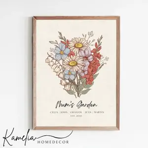 Custom Mothers Day Newspaper Poster Unframed, Personalized Mum Photo Wall Art Gift, Meaningful Mom Mothers Day Keepsake Print