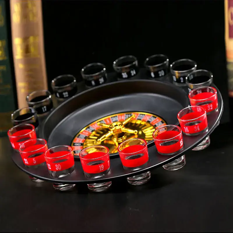 Spinning Wheel Drinking Game Turntable, Party & KTV Atmosphere Props, Creative Russian Roulette Bar Set, Tabletop Games, Drinking Game Kit