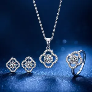 Stop splurging on expensive diamonds! This necklace, earring, and ring set—priced at just $13—shines even more brilliantly. tiktokshopspringglowup