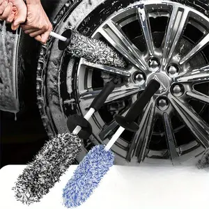 Car Wheel Rim Cleaning Brush, Ultra-soft Car Cleaning Brush, Non-slip Handle Rim Washing Brush, Car Detailing Brush, Professional Car Wash Accessories