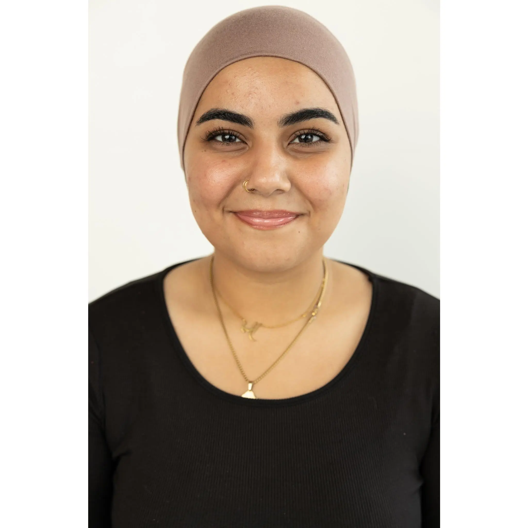Jersey Under Scarf Tube Cap - Mocha Brown