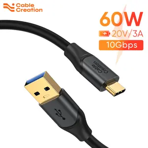 CableCreation USB-C to USB-A Cable, 10Gbps Data Transfer, 3A Fast Charging, 5FT for Android Auto Usb Type C Type C Ports