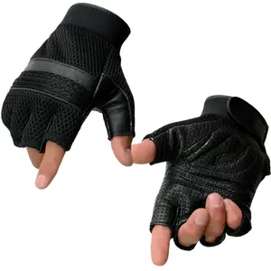 Milwaukee Leather Men's Fingerless Motorcycle Riding Hand Gloves
