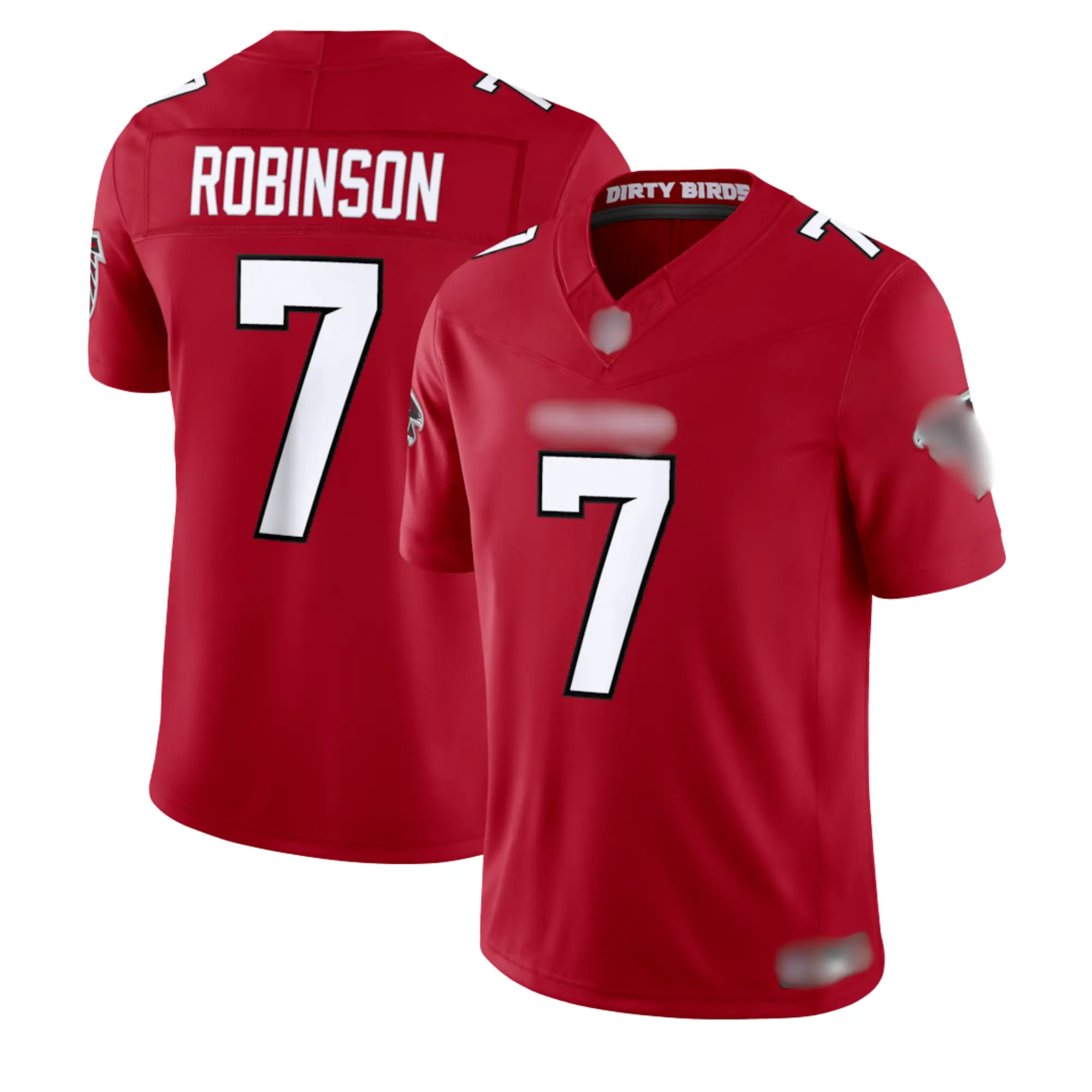 Men's #7 Red Adult Polyester Lightweight Dry Fit Football Jersey - Quick Dry Knit Fabric Athletic Top, Breathable Mesh 4-Season Professional Sports Apparel, Four Seasons