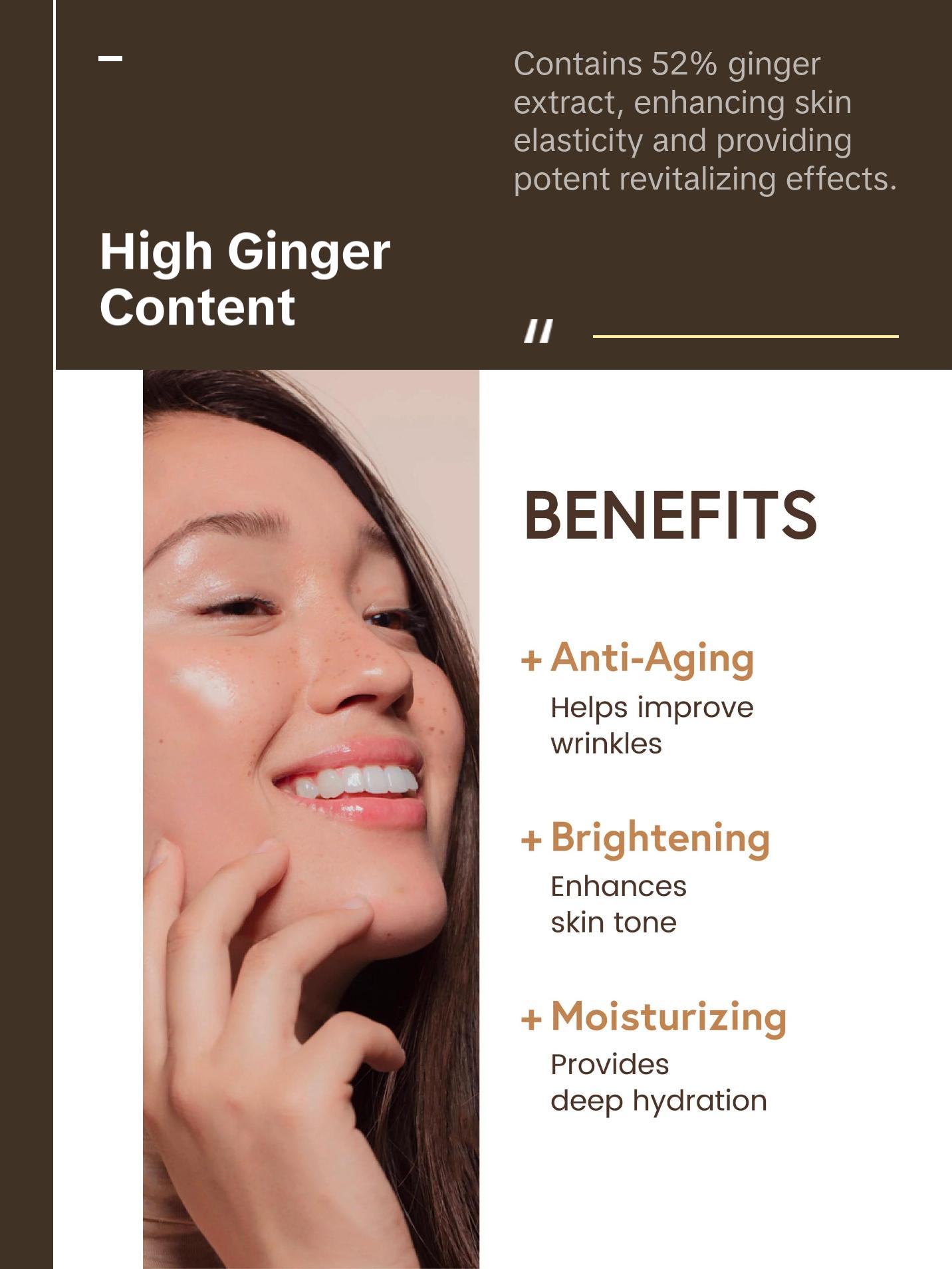 Ginger 6 Energizing PEPTI Cream (1.69fl. oz.) Revitalizing Skin Care, Brightening, with Ginger Water Extract Ginger 6 Energizing PEPTI Cream (1.69fl. oz.) Revitalizing Skin Care, Brightening, with Ginger Water Extract